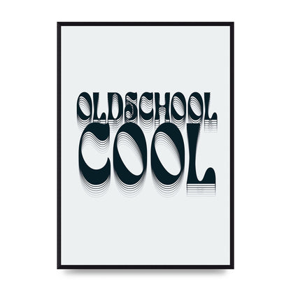 Oldschool Cool Retro" Printed Poster - A2 framed