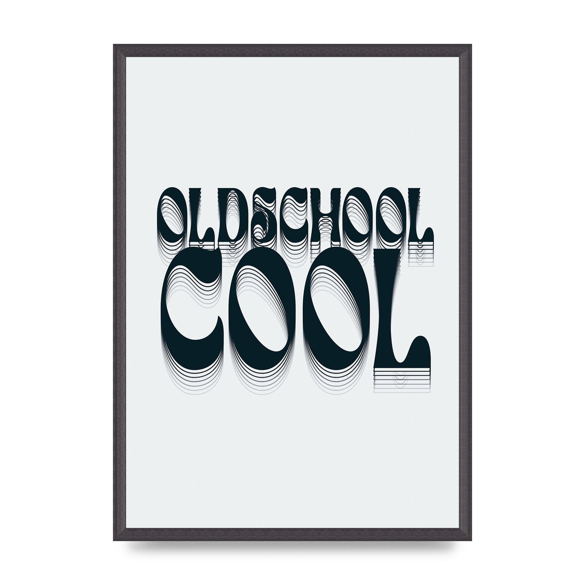 Oldschool Cool Retro" Printed Poster - A2 framed
