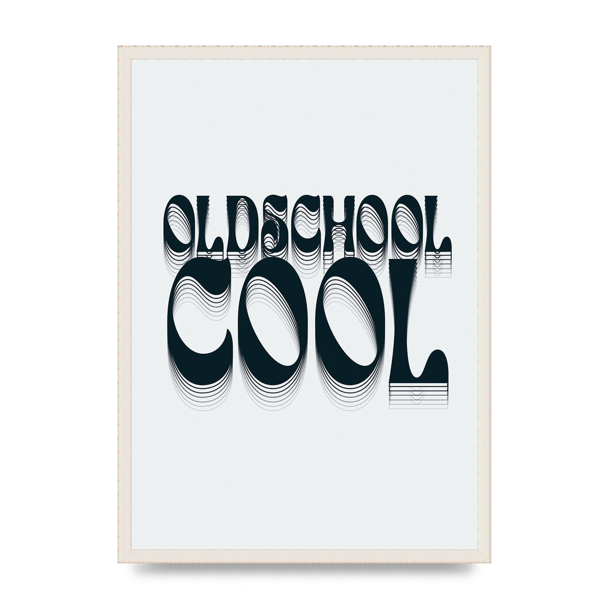 Oldschool Cool Retro" Printed Poster - A2 framed