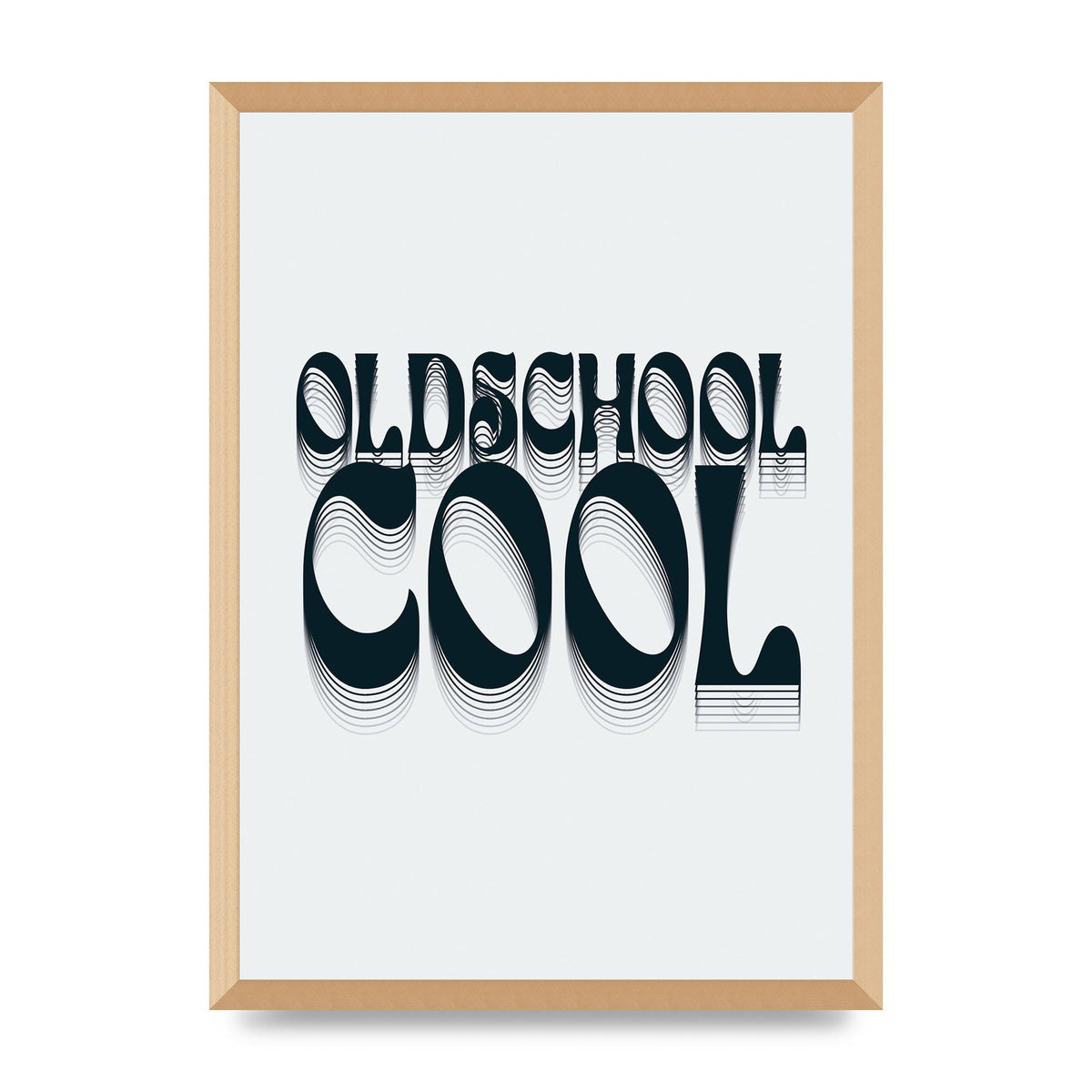 Oldschool Cool Retro" Printed Poster - A2 framed