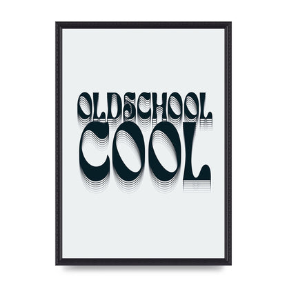 Oldschool Cool Retro" Printed Poster - A2 framed