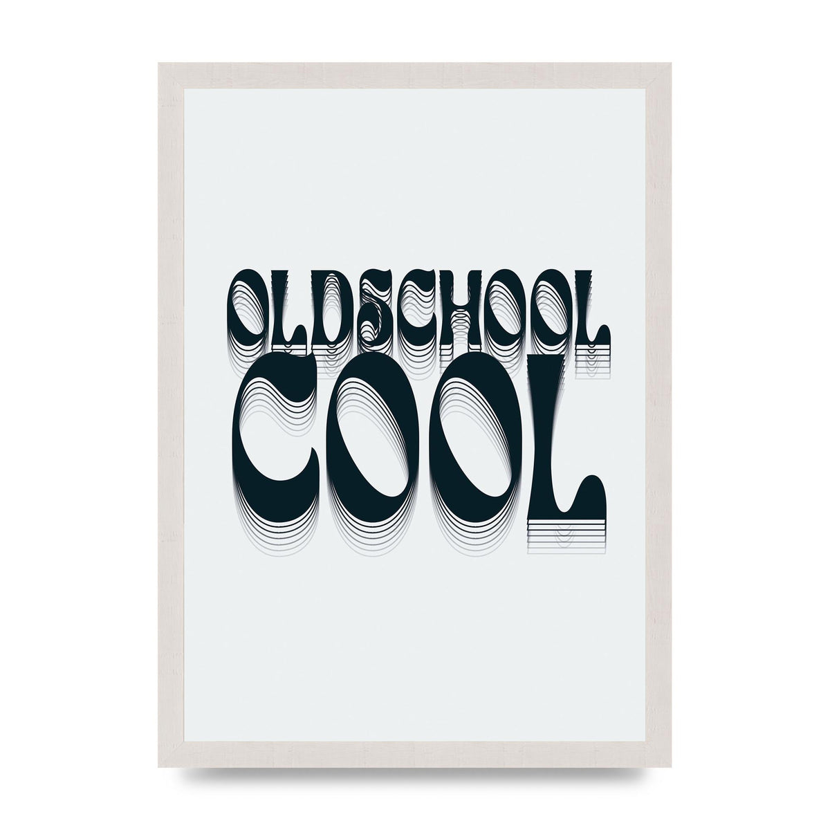 Oldschool Cool Retro" Printed Poster - A3 framed