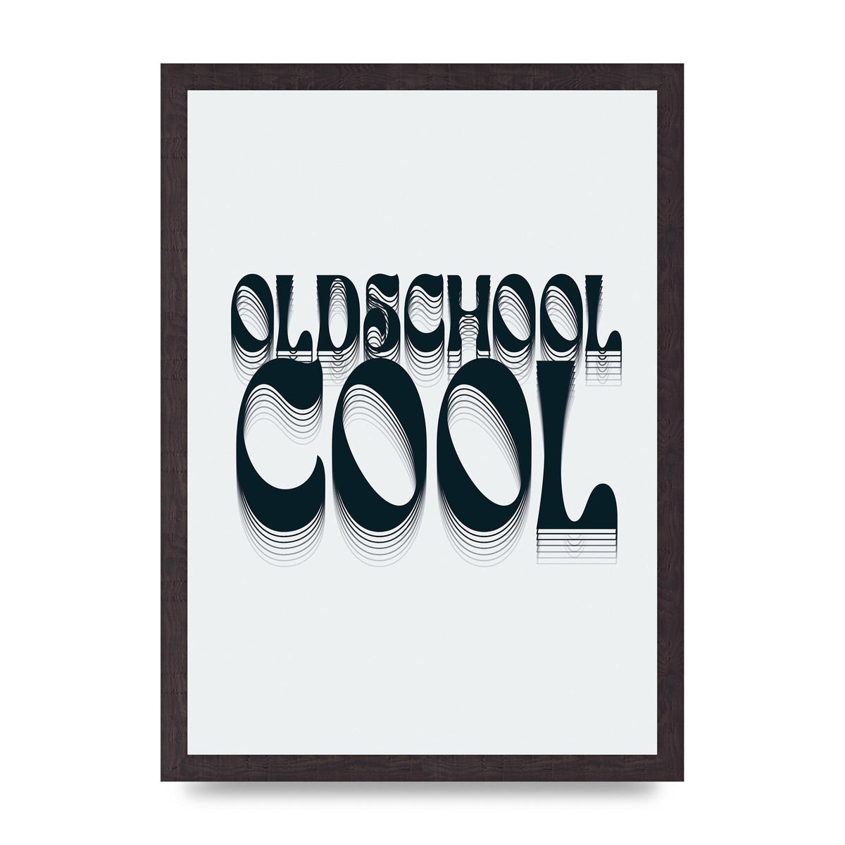 Oldschool Cool Retro" Printed Poster - A3 framed