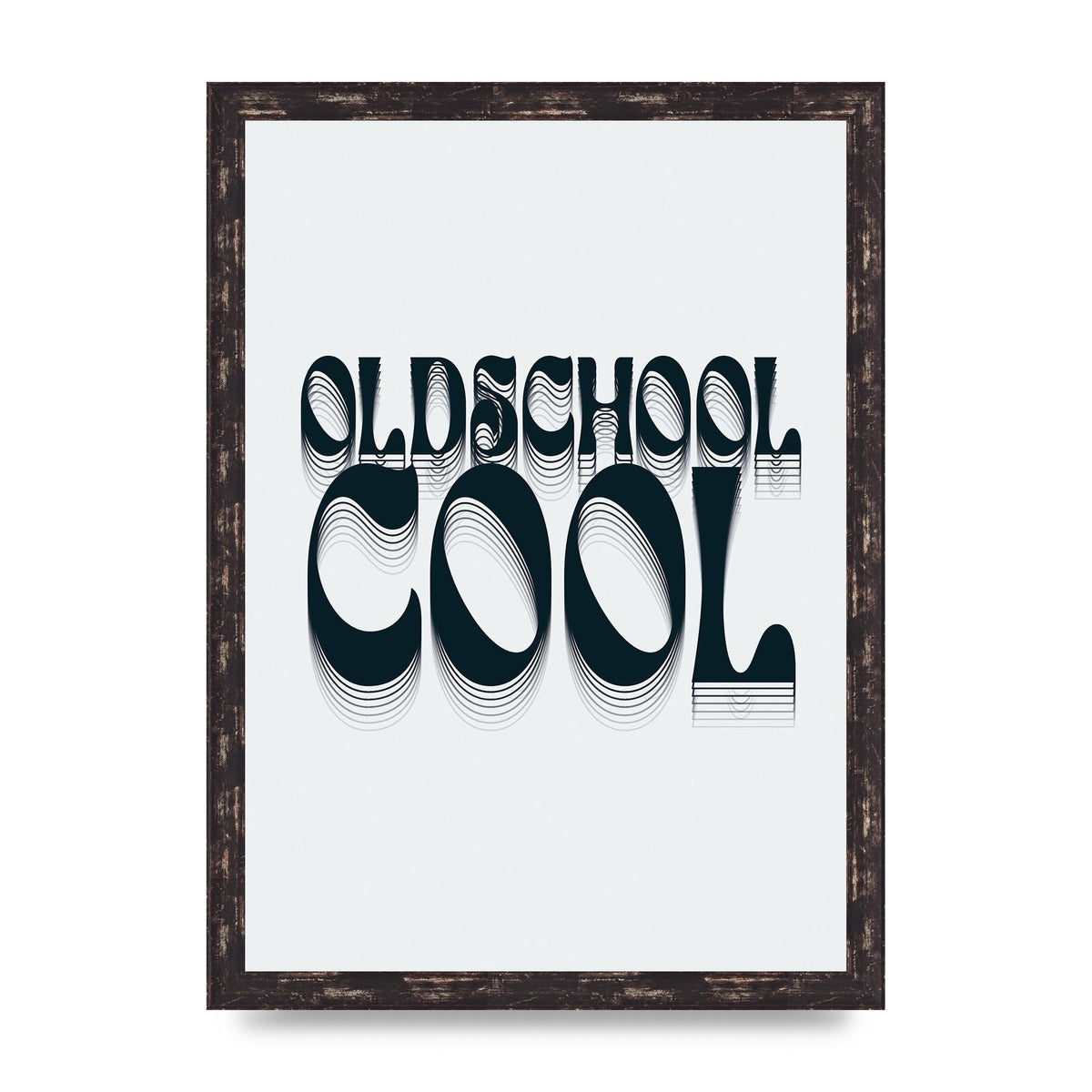 Oldschool Cool Retro" Printed Poster - A3 framed