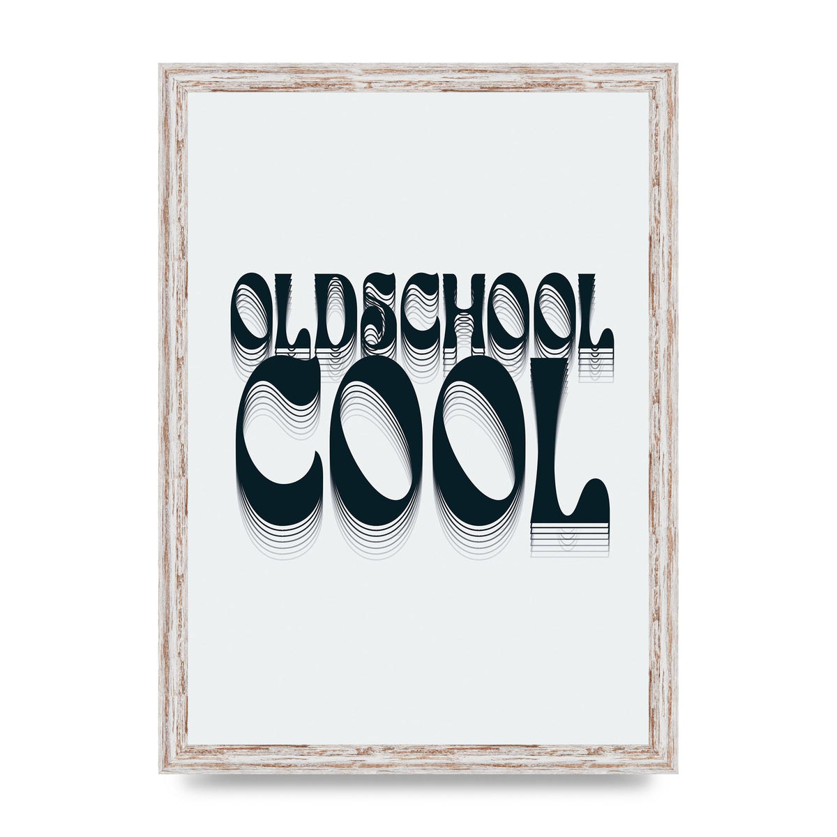 Oldschool Cool Retro" Printed Poster - A3 framed