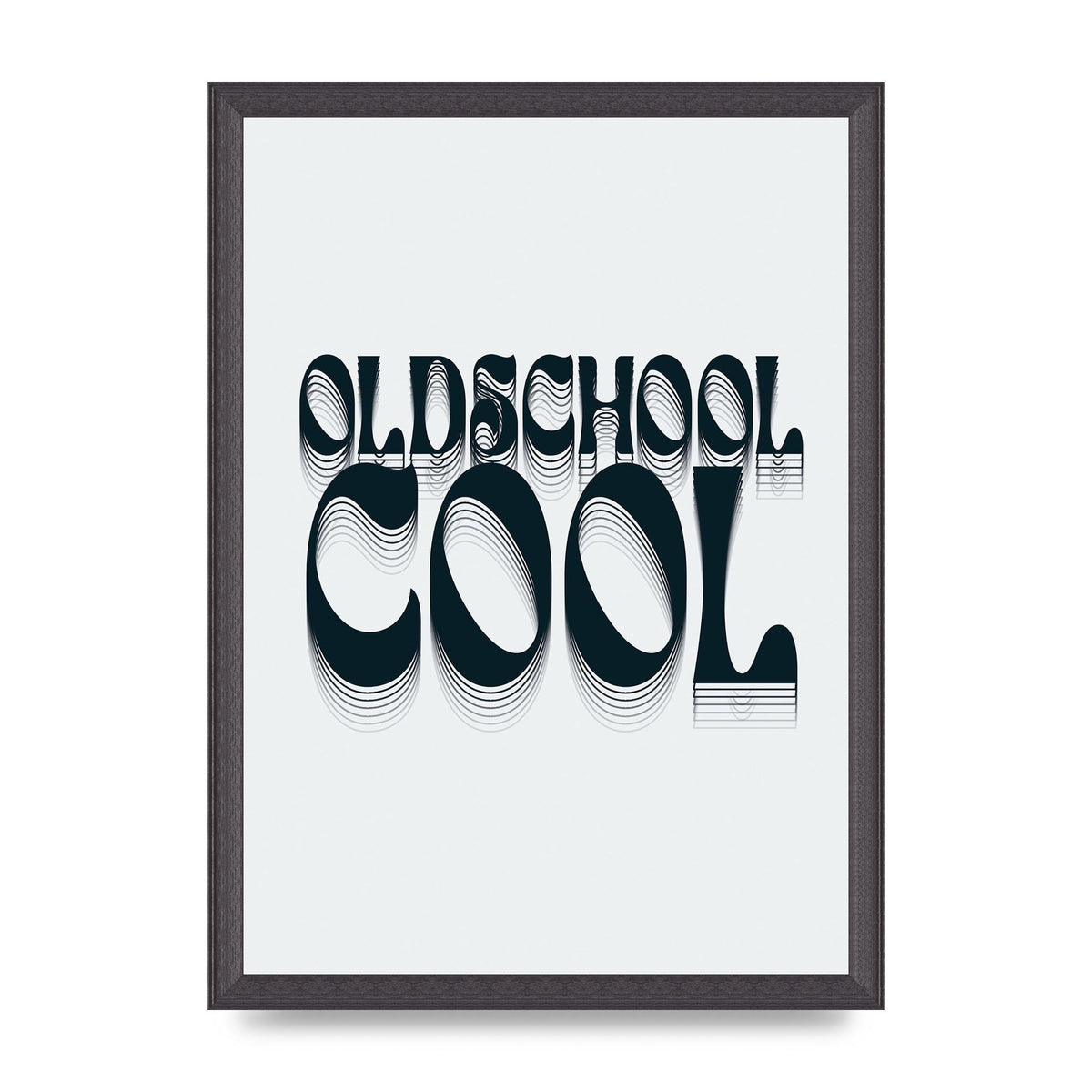 Oldschool Cool Retro" Printed Poster - A3 framed