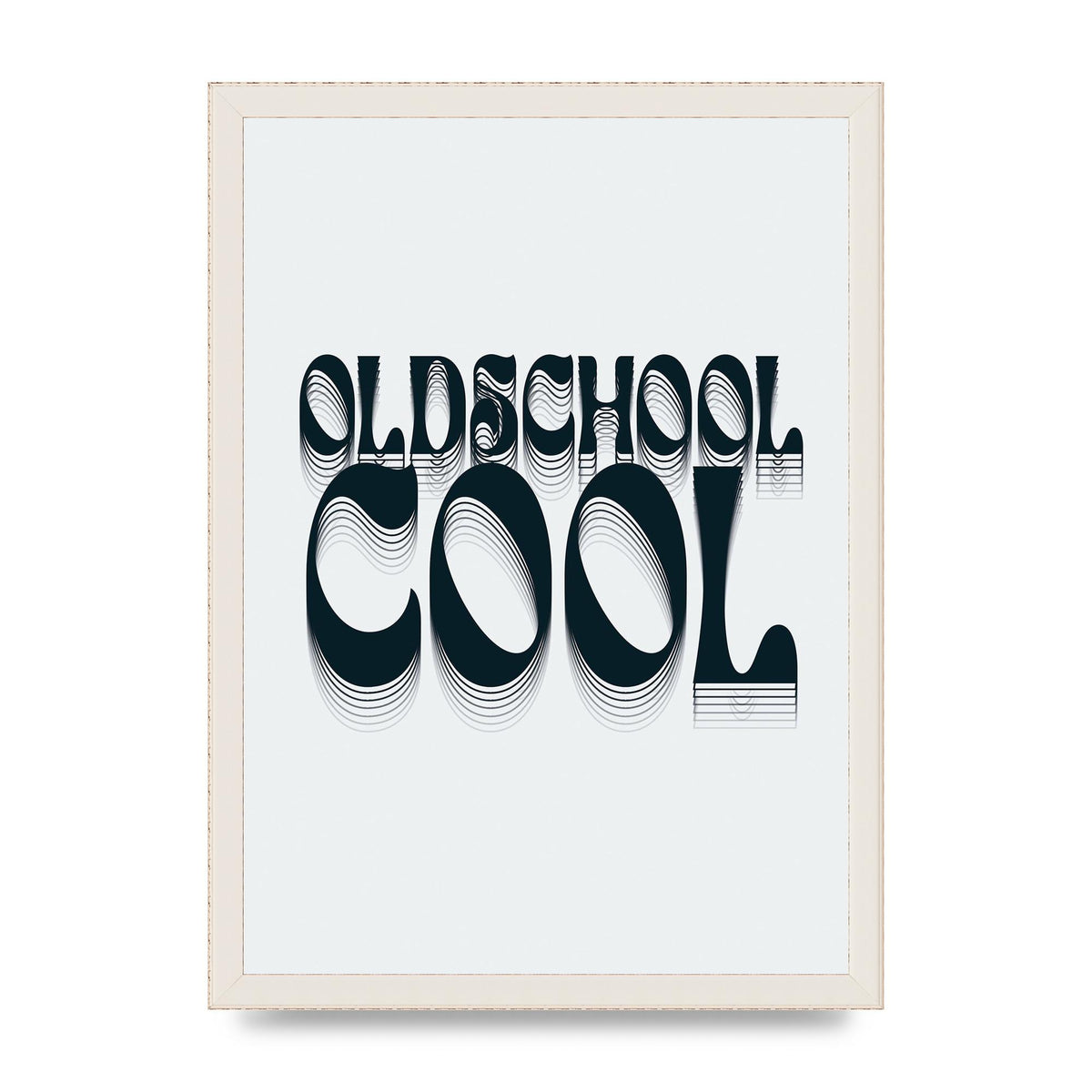 Oldschool Cool Retro" Printed Poster - A3 framed