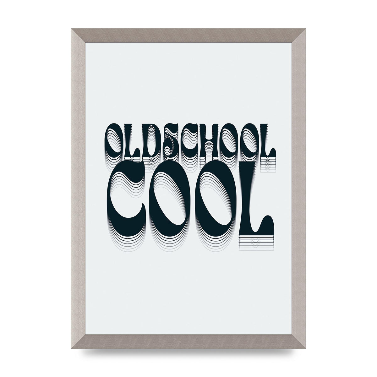 Oldschool Cool Retro" Printed Poster - A3 framed