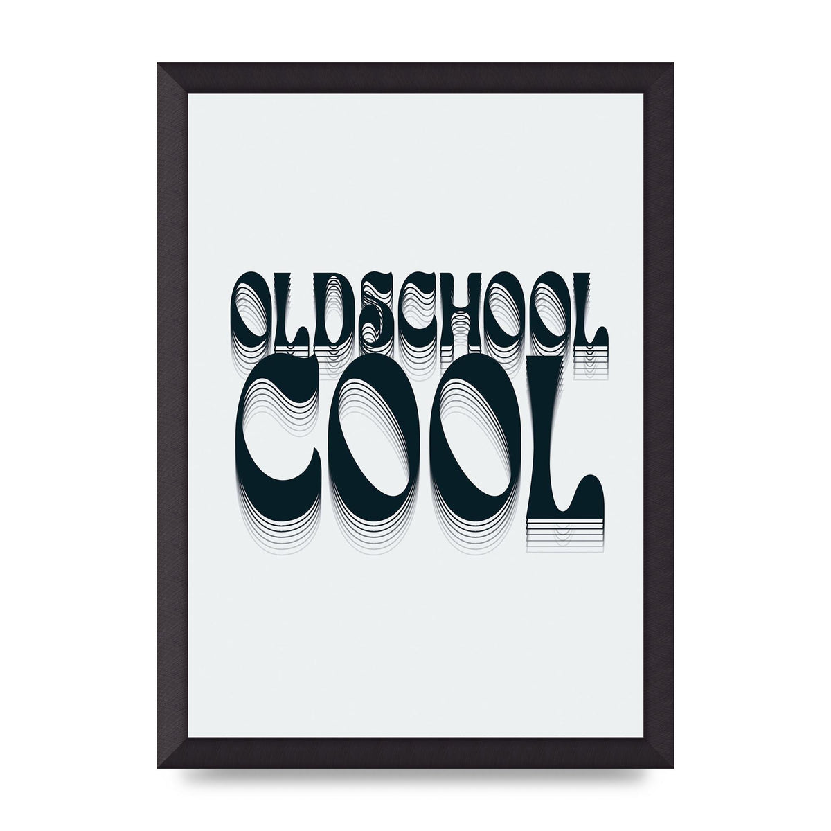 Oldschool Cool Retro" Printed Poster - A3 framed