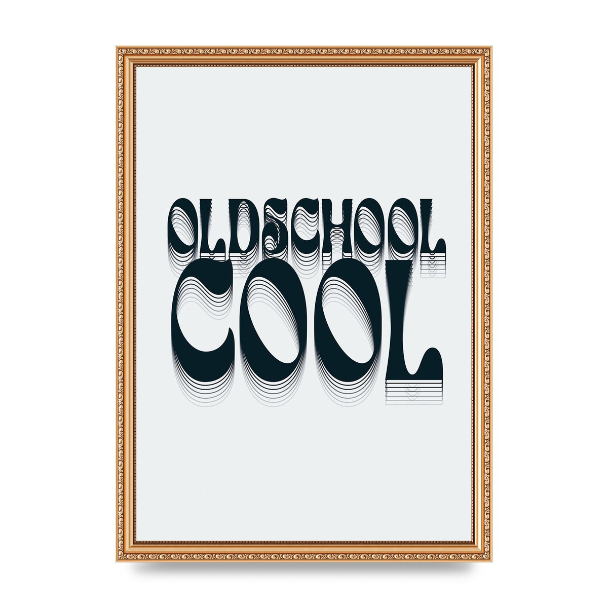 Oldschool Cool Retro" Printed Poster - A3 framed