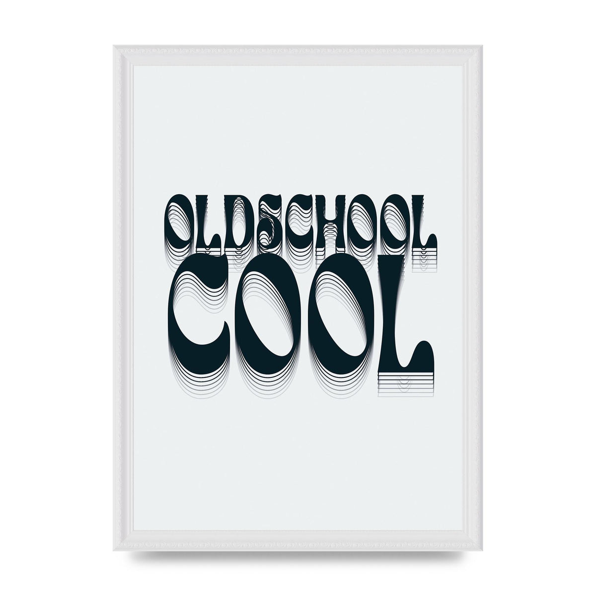 Oldschool Cool Retro" Printed Poster - A3 framed