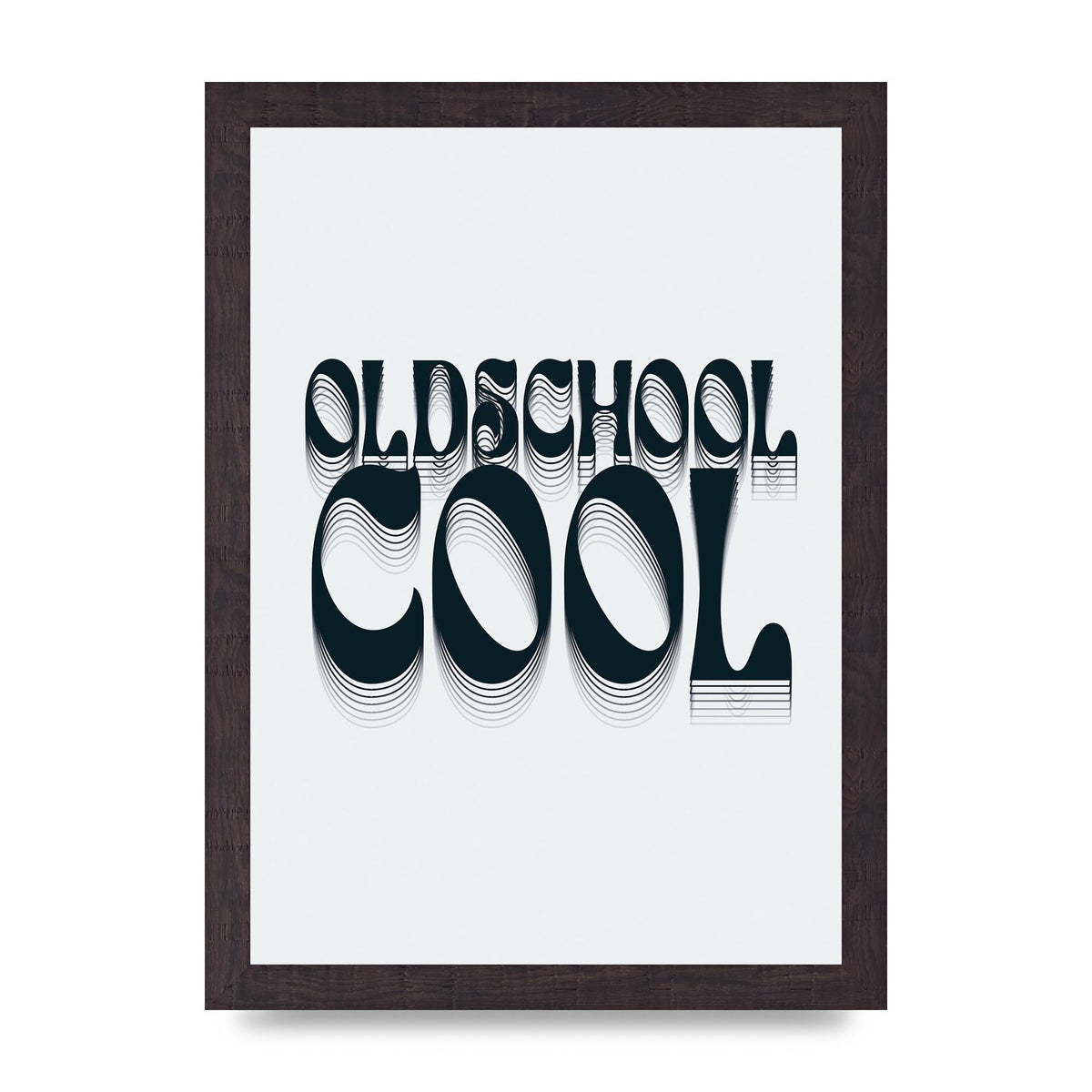 Oldschool Cool Retro" Printed Poster - A4 framed