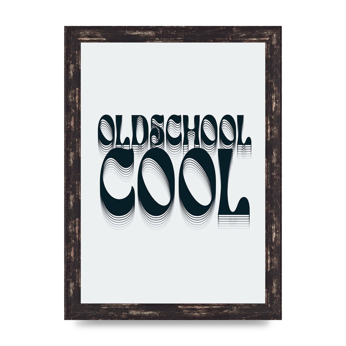 Oldschool Cool Retro" Printed Poster - A4 framed