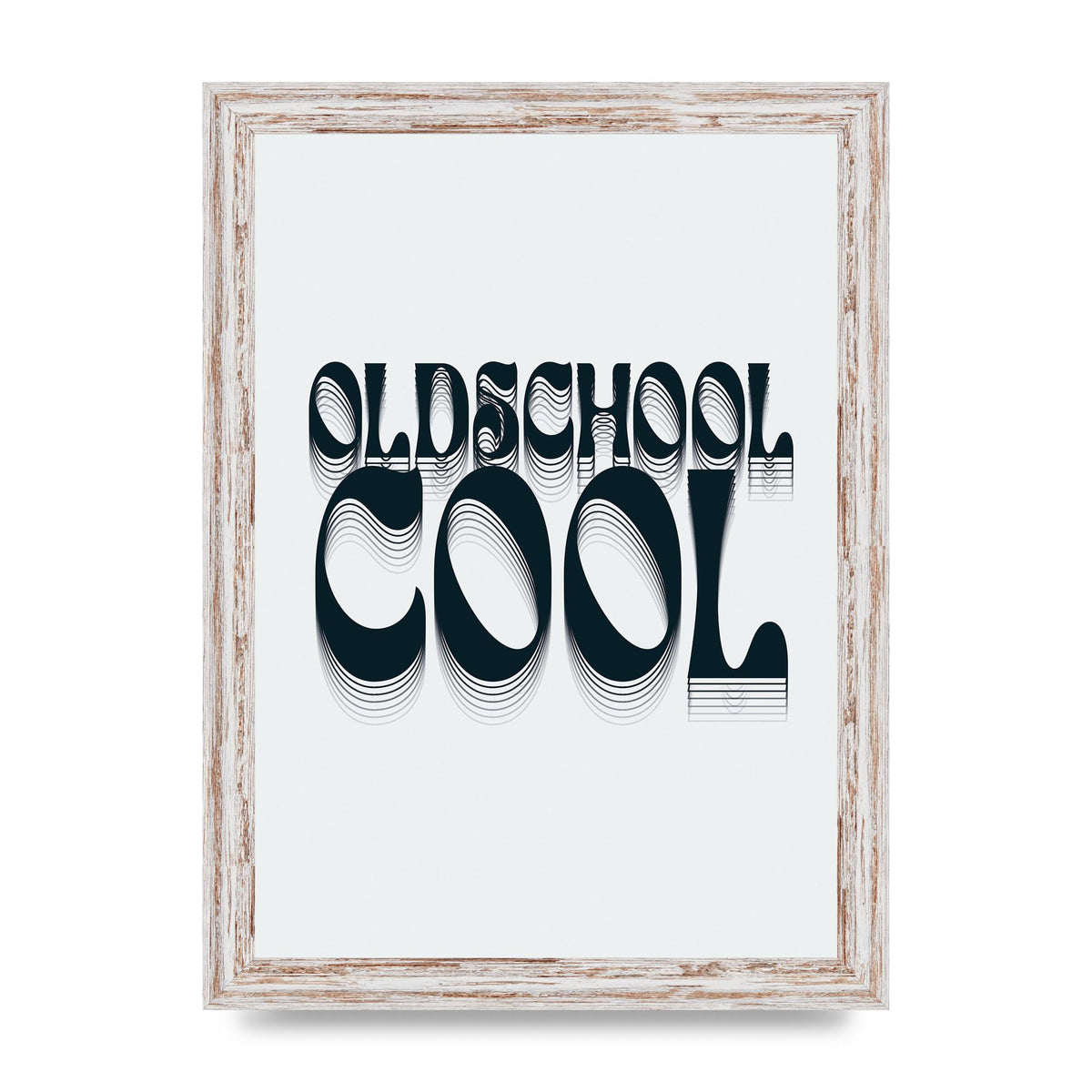 Oldschool Cool Retro" Printed Poster - A4 framed