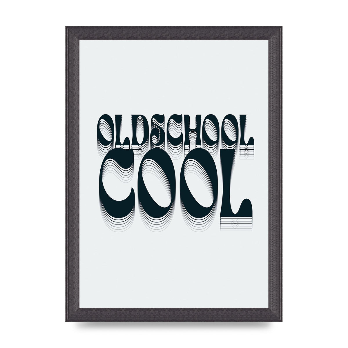 Oldschool Cool Retro" Printed Poster - A4 framed