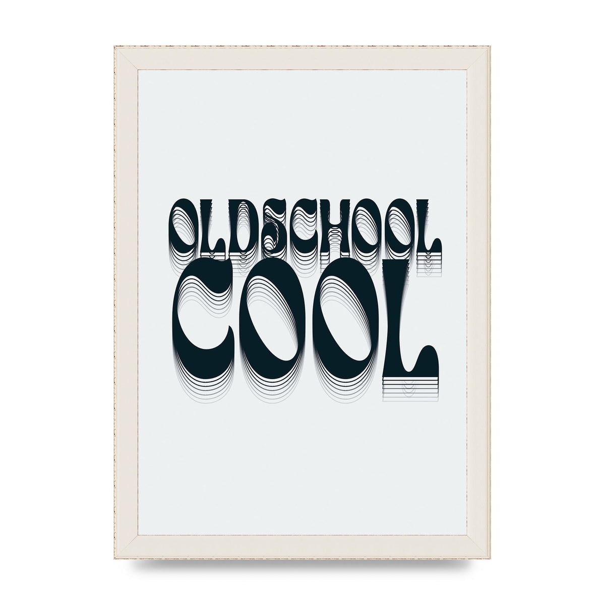 Oldschool Cool Retro" Printed Poster - A4 framed