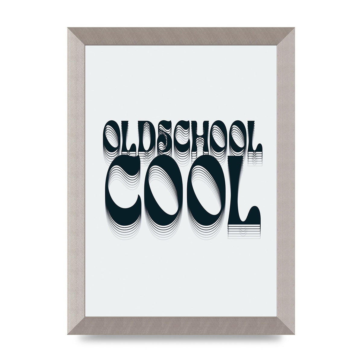 Oldschool Cool Retro" Printed Poster - A4 framed