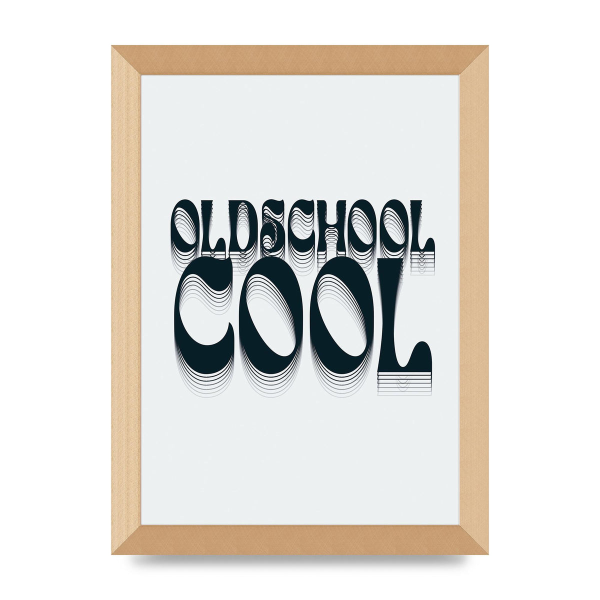 Oldschool Cool Retro" Printed Poster - A4 framed