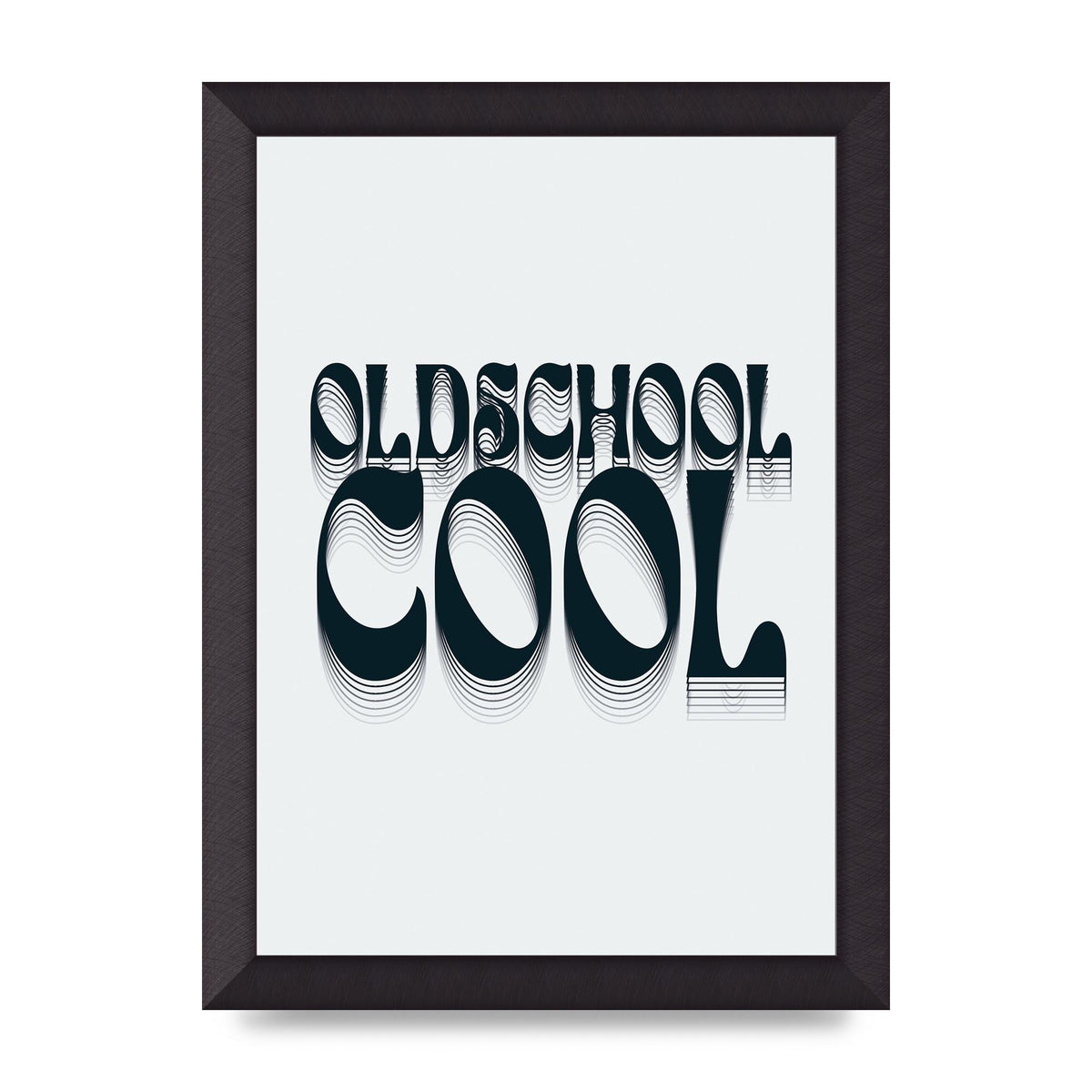 Oldschool Cool Retro" Printed Poster - A4 framed