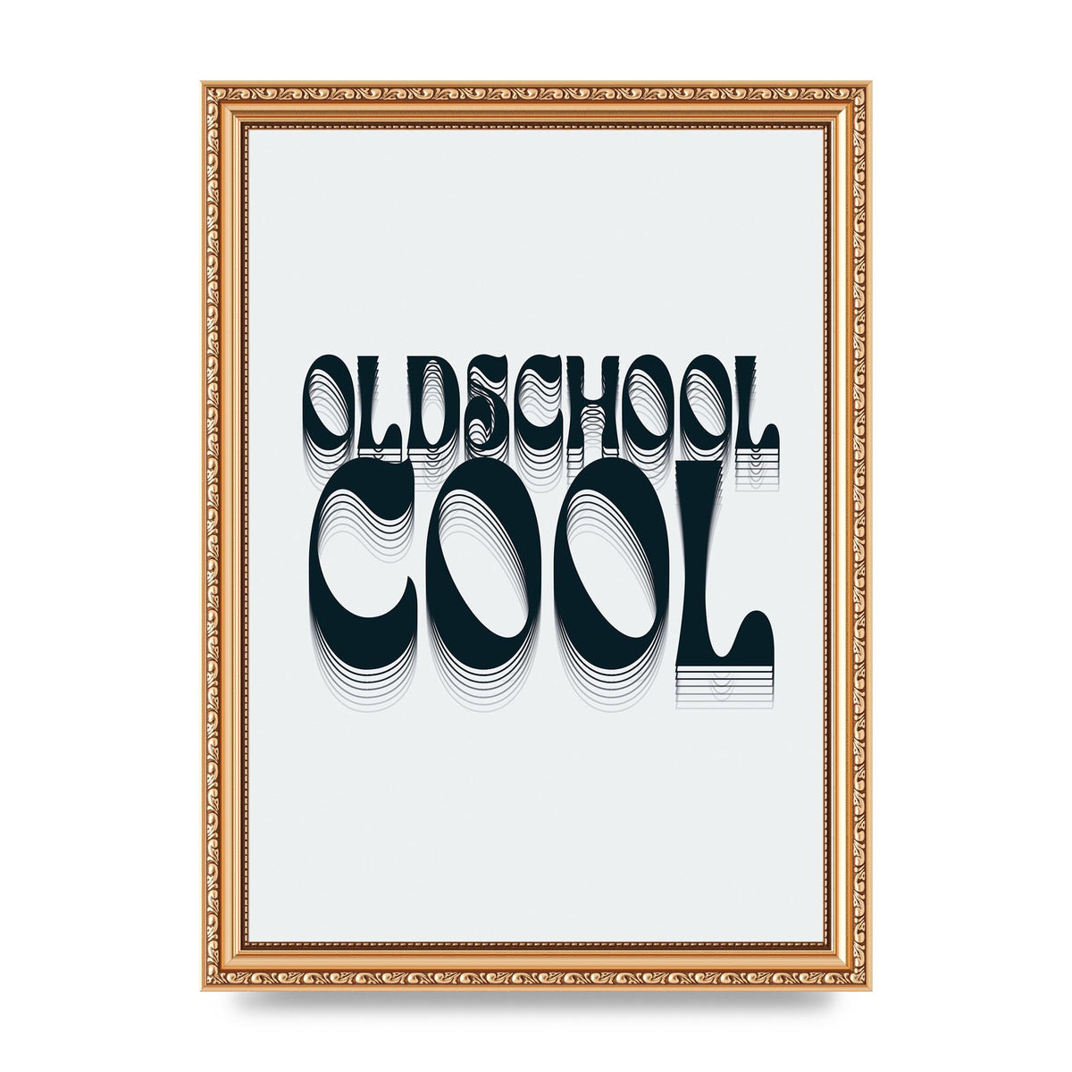 Oldschool Cool Retro" Printed Poster - A4 framed