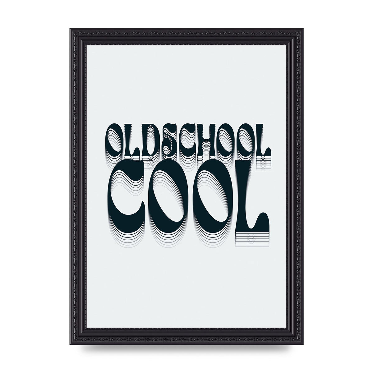 Oldschool Cool Retro" Printed Poster - A4 framed