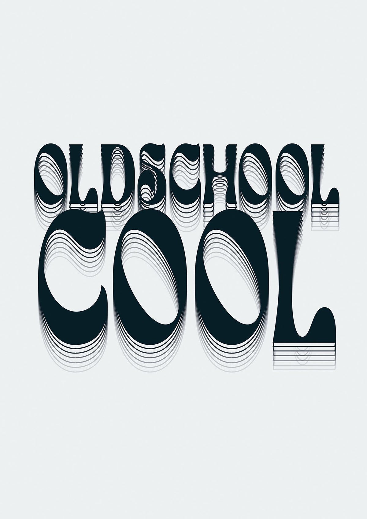 Oldschool Cool Retro" Printed Poster - detail