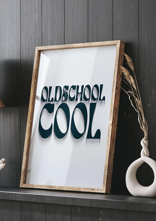 Oldschool Cool Retro" Printed Poster - living room 3