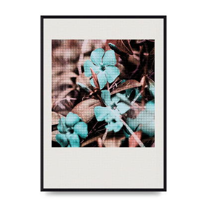 Mosaic Flower Three Printed Poster - A2 framed