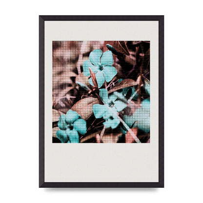 Mosaic Flower Three Printed Poster - A2 framed