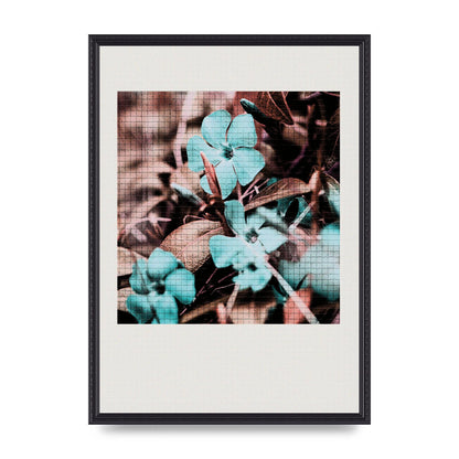 Mosaic Flower Three Printed Poster - A2 framed