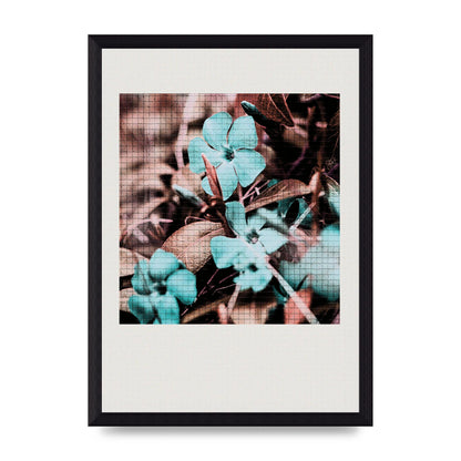 Mosaic Flower Three Printed Poster - A4 framed