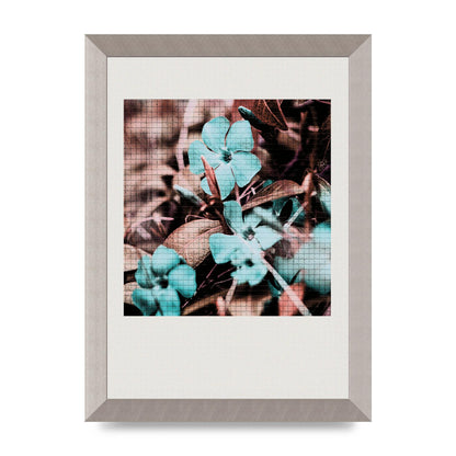 Mosaic Flower Three Printed Poster - A4 framed