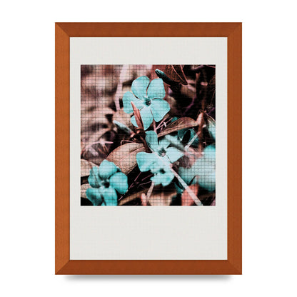 Mosaic Flower Three Printed Poster - A4 framed