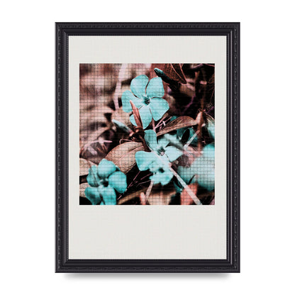 Mosaic Flower Three Printed Poster - A4 framed