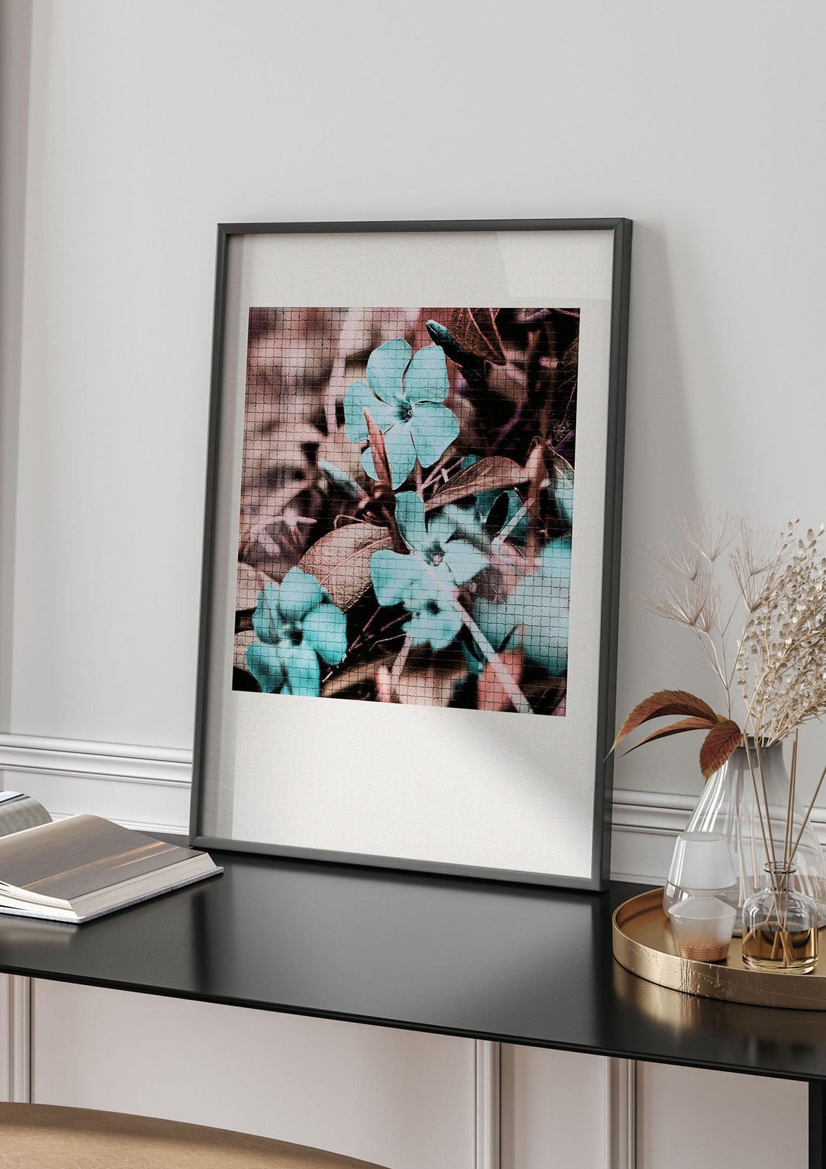 Mosaic Flower Three Printed Poster - living room 4