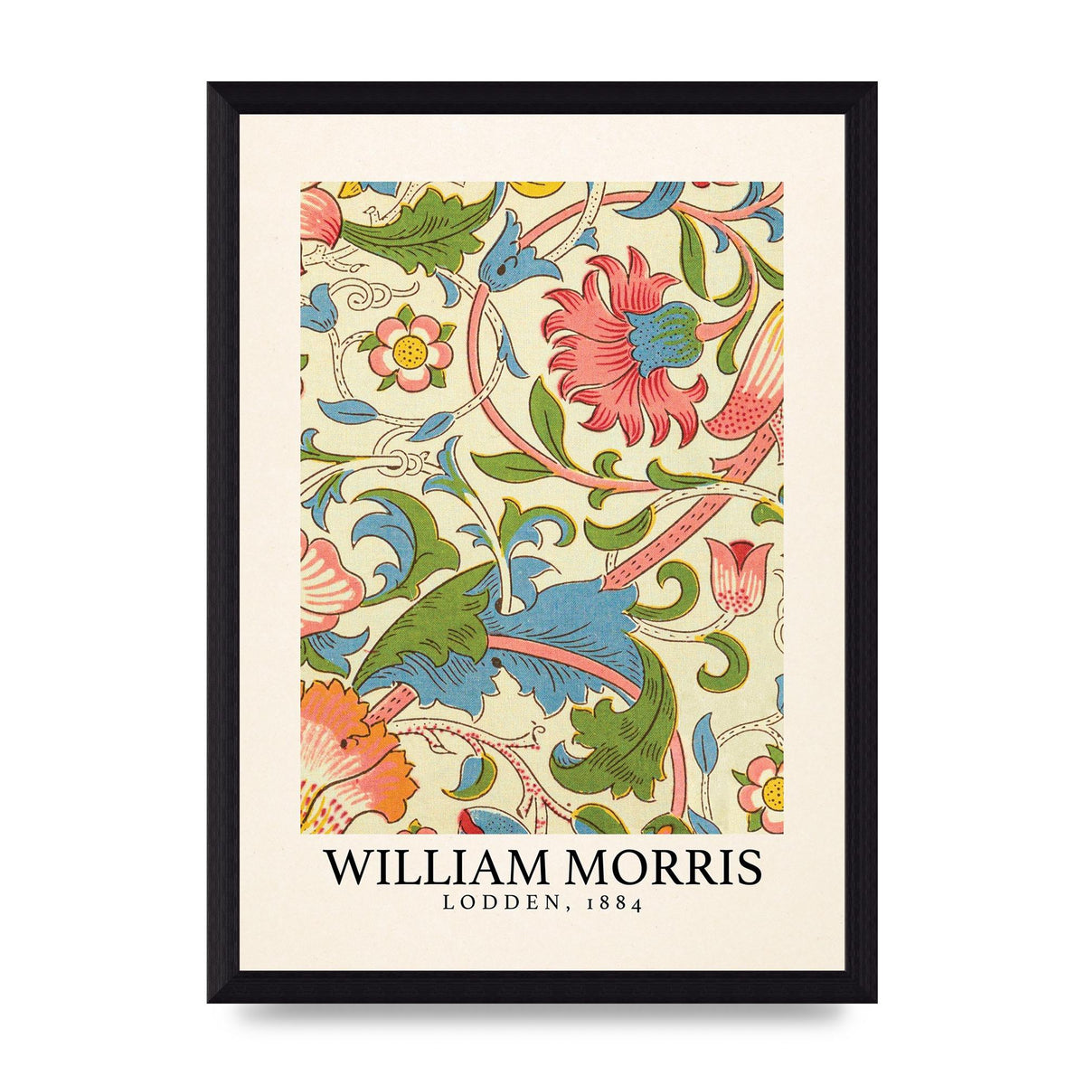 William Morris Lodden 1884 Wall Art - A4 framed