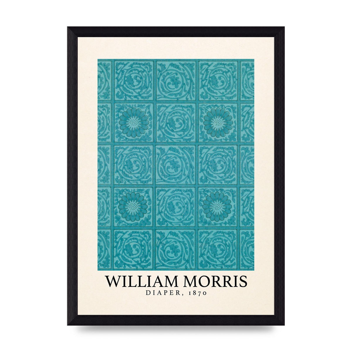 William Morris Diaper 1870 Art For The Home - A4 framed