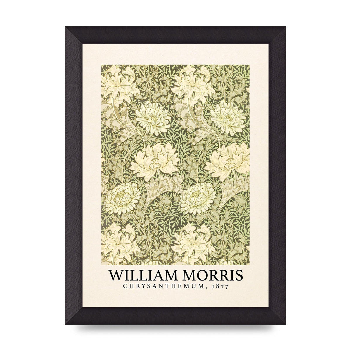 William Morris Chrysanthemum 1877 Printed Poster - A4 framed