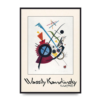 Wassily Kandinsky Violet 1923 Printed Poster - A2 framed