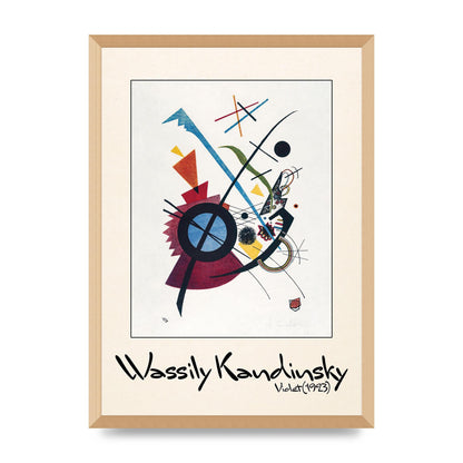 Wassily Kandinsky Violet 1923 Printed Poster - A2 framed