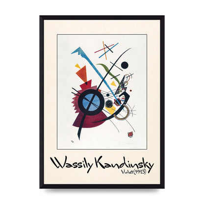 Wassily Kandinsky Violet 1923 Printed Poster - A3 framed