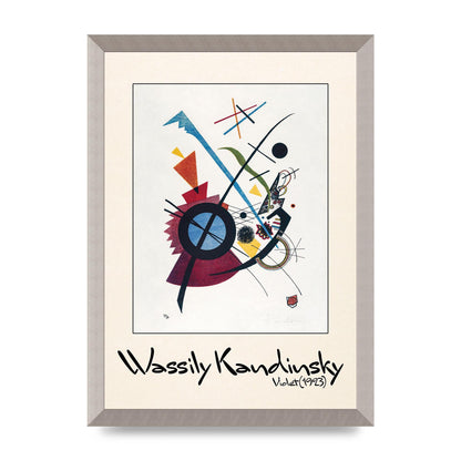 Wassily Kandinsky Violet 1923 Printed Poster - A3 framed