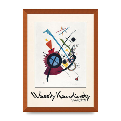Wassily Kandinsky Violet 1923 Printed Poster - A3 framed