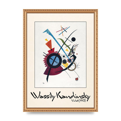 Wassily Kandinsky Violet 1923 Printed Poster - A3 framed