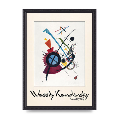 Wassily Kandinsky Violet 1923 Printed Poster - A3 framed