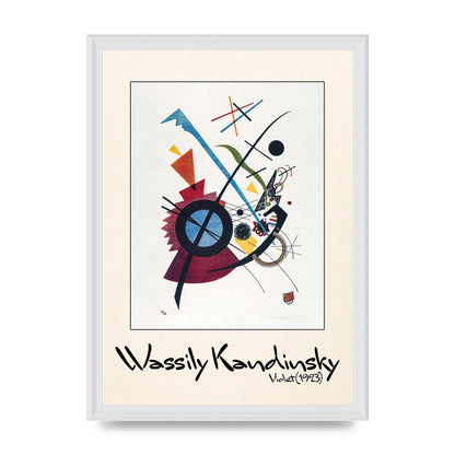 Wassily Kandinsky Violet 1923 Printed Poster - A3 framed