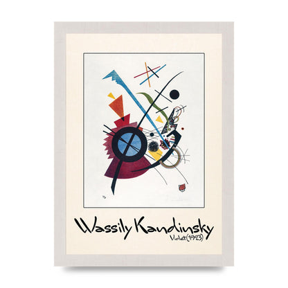 Wassily Kandinsky Violet 1923 Printed Poster - A4 framed