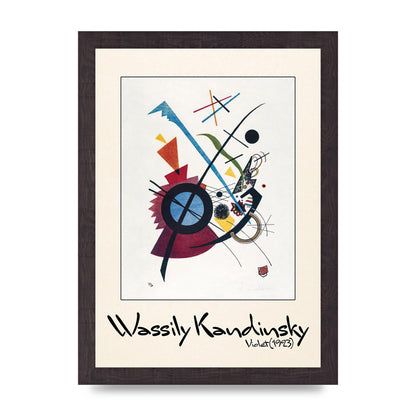 Wassily Kandinsky Violet 1923 Printed Poster - A4 framed