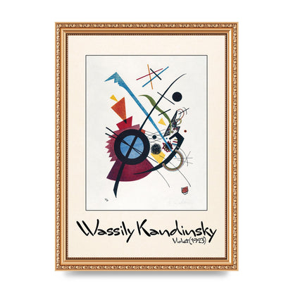 Wassily Kandinsky Violet 1923 Printed Poster - A4 framed