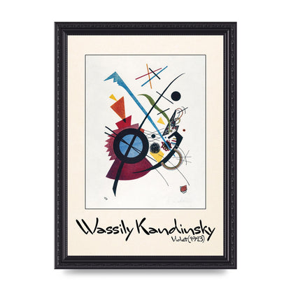 Wassily Kandinsky Violet 1923 Printed Poster - A4 framed